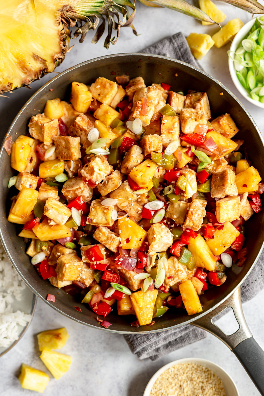 Sweet and Sour Tofu with Pineapple
